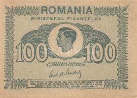 Románia 1945. 100L (2x) T:II+ hajtatlanok + 1966. 100L (2x) egymás utáni sorszámmal T:II