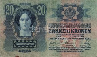 1912. 100K + 1913. 20K + 1914. 50K mindegyik "Kunágotai - 1919 - Hitelintézet" lila oválbélyegzővel T:III