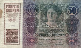 1912. 100K + 1913. 20K + 1914. 50K mindegyik "Kunágotai - 1919 - Hitelintézet" lila oválbé...
