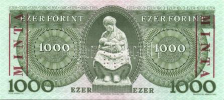 1983. 1000Ft "MINTA" perforációval és felülnyomással "A 30001200" sorozatszámmal...