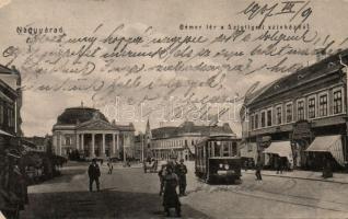 Nagyvárad Bémer square with tram no. 4
