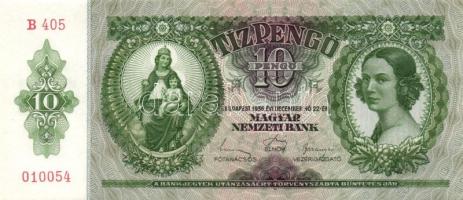 1936. 10P (5x) egymásutáni sorszámmal T:I