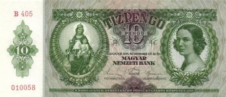 1936. 10P (5x) egymásutáni sorszámmal T:I