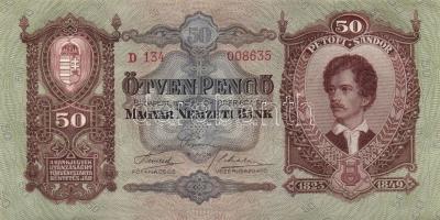 1932. 50P (2x) egymásutáni sorszámmal T:I