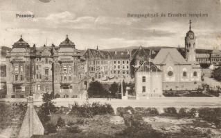Pozsony aid organization office and the Erzsébet church