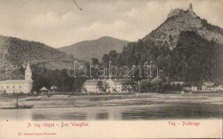 Vágváralja castle ruins and church