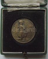 cca 1900 St Hubertus réz vadász emlékérem eredeti dobozban / Hunter medal in original box