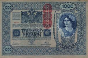 1902. 1000K függőleges "Deutschösterreich" fny-al T:II+