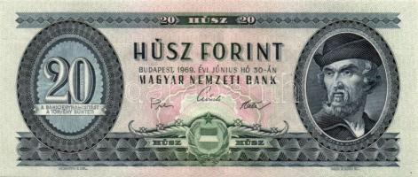 1969. 20Ft (2x) egymásutáni sorszámmal! T:I