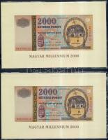 2000. 2000Ft (2x) "Millenium" egymásutáni sorszámmal! T:I Eredeti bontatlan díszcsomagolásban!