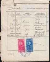 cca 1860-1940 Judaika okmányhagyaték 12 darab okmánybélyeges, felerészt XIX. századi okmánnyal