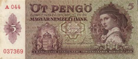 1939. 5P (25x) T:III,III-