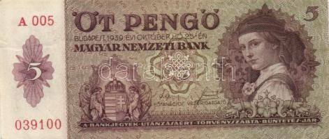 1939. 5P (25x) T:III,III-