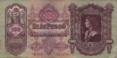 1930. 100P "*E" (3x) kettő sorszámkövető a harmadik egyugrású sorszámmal T:II(egyikük kissé foltos)