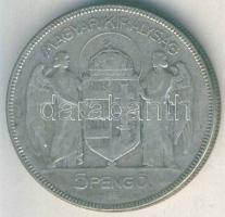 1930. 5P Ag "Horthy jobbra" T:3