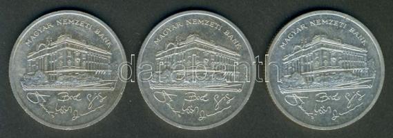 1992. 200Ft Ag "MNB" (3x) T:1- ph