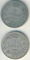 Szerbia 1897-1904. 1D Ag (2x) T:2-/3