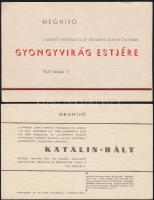 cca 1940-1948 39 db meghívó főleg kispesti bálokra