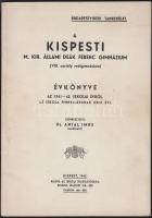 1941-1943 A kispesti Deák Ferenc gimnázium 2 db évkönyve tablóval