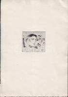 Szász Endre (1926-2003): Ex libris, rékarc.papír, jelzett 19x30 cm