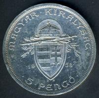 1938. 5P "Szent István" Ag T:2- ph