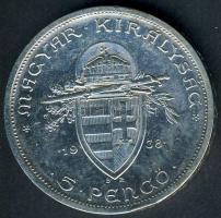 1938. 5P "Szent István" Ag T:2 ph