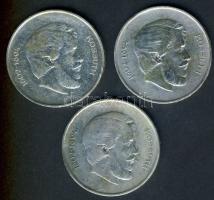 1947. 5Ft Ag (3x) "Kossuth" T:2-,3 ph.