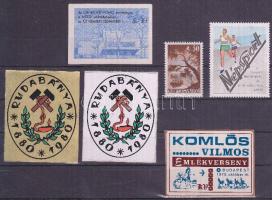 6 db modern levélzáró és segyélbélyeg