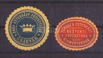 2 db levélzáró herceg és gróf Eszterházy