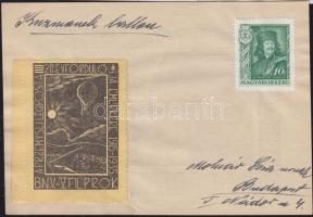 1935 BNV Filprok ballonposta levelezőlap levélzáróval
