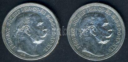 1915. 1K Ag (2x) T:2-