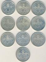 1992-94. 200Ft Ag "Deák és MNB" (10x) T:2,3