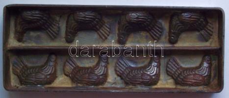 Fém csokoládé öntöforma tyúk / chocholate-shape 25x11 cm