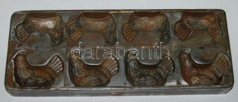 Fém csokoládé öntöforma tyúk / chocholate-shape 25x11 cm