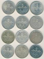 1994. 200Ft Ag "Deák" (12x) T:2+,2,3