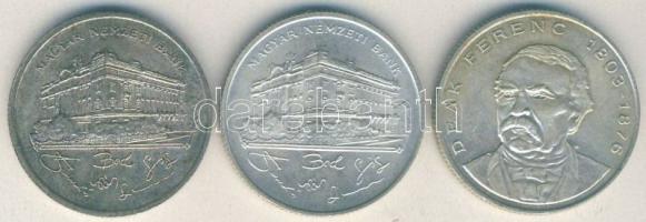 1992-94. 200Ft Ag "Deák + MNB" (3x) T:2,2-