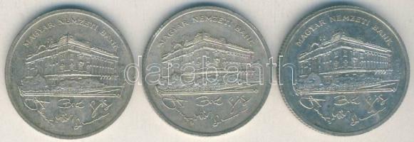 1992. 200Ft Ag "MNB" (3x) T:2+,2