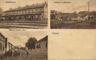 Villány vasútállomással, szállodával és gőzmalommal (Rb)