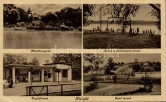 Alsógöd vasútállomással és a Huzella-nyaralóval