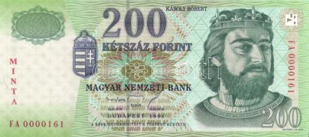 1998. 200Ft "MINTA" felülnyomással "FA 0000161" sorozatszámmal! T:I