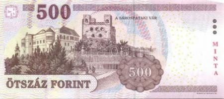 2008. 500Ft "MINTA" felülnyomással "EA 0000101" sorozatszámmal! T:I