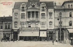 Nagyvárad Bémer square with the boutique of Neumann and cinema (EB)