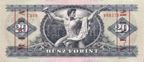1975. 20Ft "MINTA" perforációval és felülnyomással "C 000" sorozatszámmal T:I