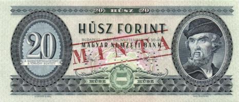 1980. 20Ft "MINTA" perforációval és felülnyomással "C 000" sorozatszámmal T:I