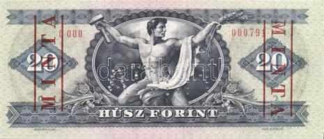 1980. 20Ft "MINTA" perforációval és felülnyomással "C 000" sorozatszámmal T:I