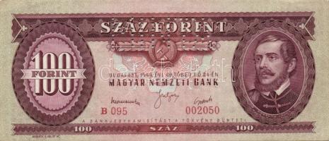 1949. 100Ft "MINTA" perforációval "B 095" sorozatszámmal T:I-