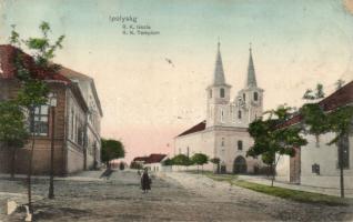 Ipolyság Catholic church and school (Rb)