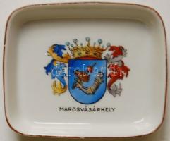 1940 Herendi porcelán tálka Marosvásárhely címerével / Herend chinaware tray with the coa. of Targu ...