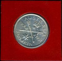 Ausztrália 1951. 1Fl Ag "50 éves jubileum" T:2