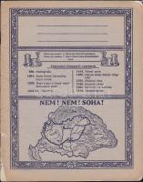 cca 1930 Irredenta iskolai füzet (elvált borítóval)